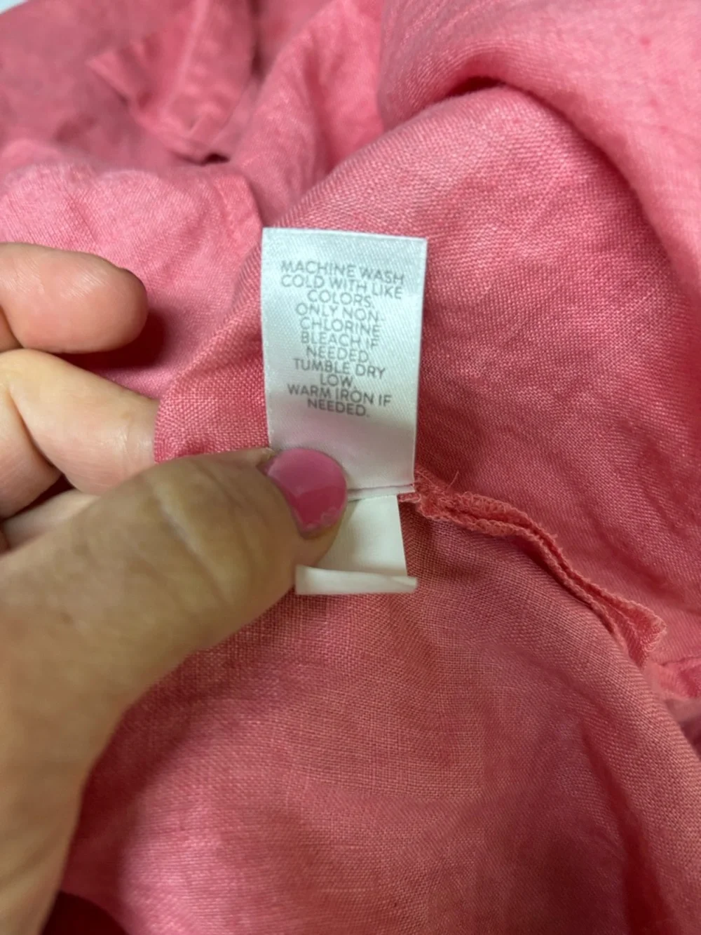 J Jill Love Linen Button Down Shirt Teaberry Small - Picture 5 of 11